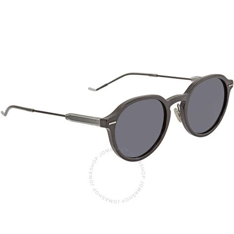 Dior Motion Grey Blue Round Men's Sunglasses 